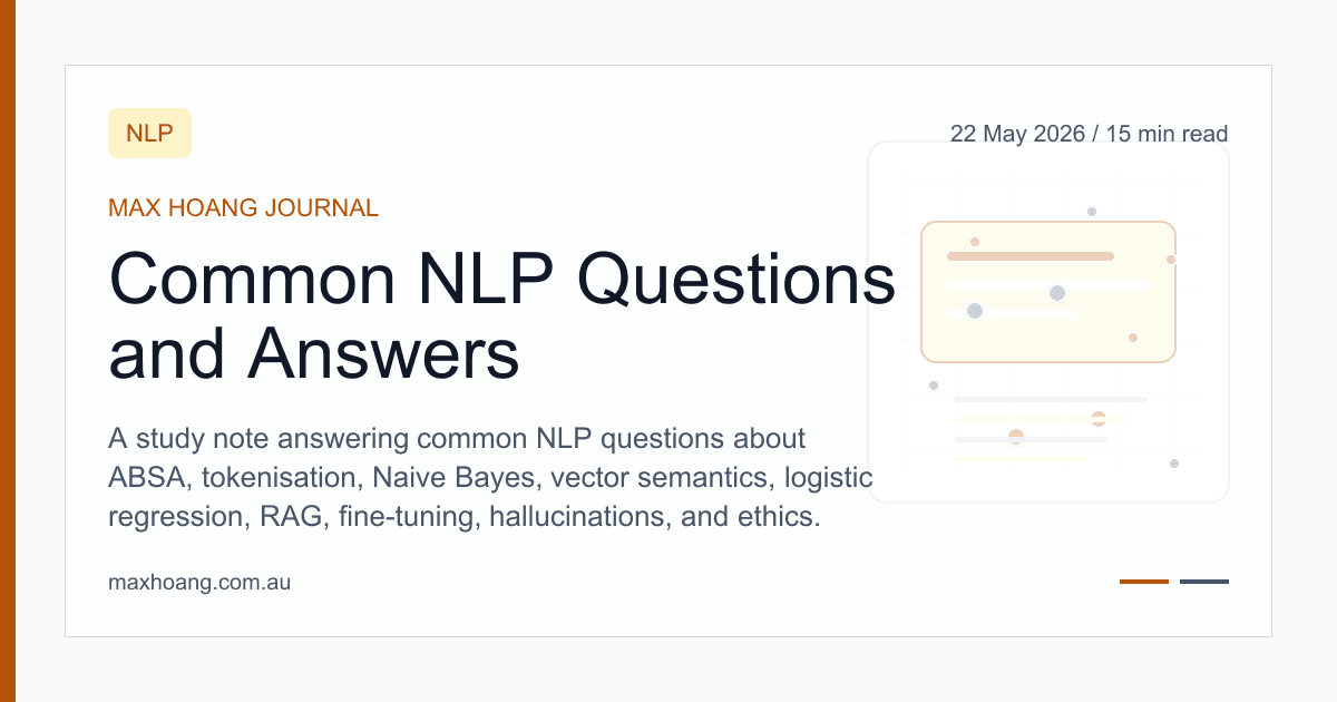 Generated cover for Common NLP Questions and Answers